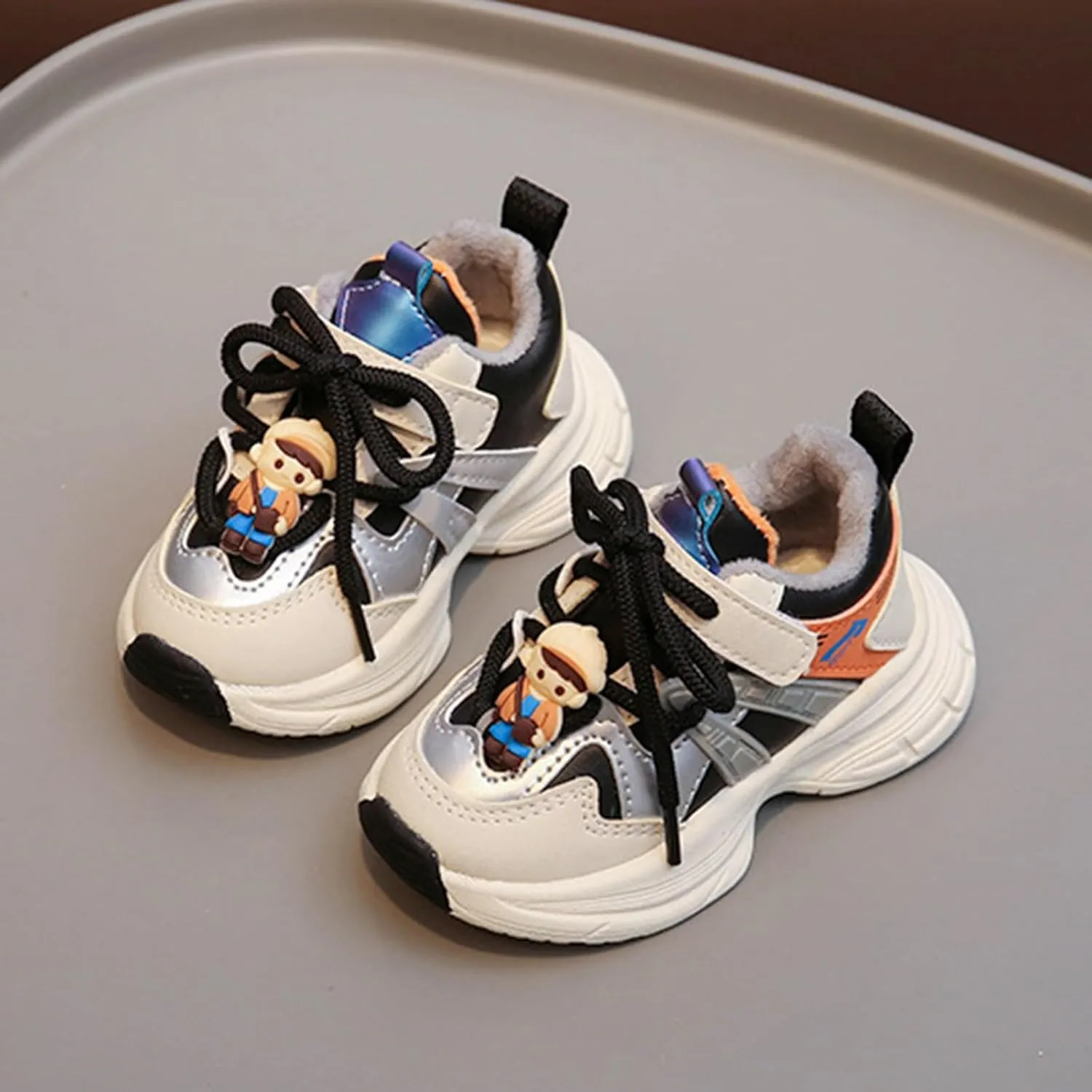 Chunky Sneakers for Toddler Kids Comfortable Lace-up Casual Fashion Tennis Shoes Boys Girls Lightweight Sneakers