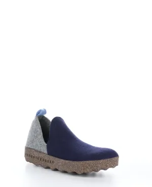 CITY086ASP Navy/Conc/Bblue Round Toe Shoes