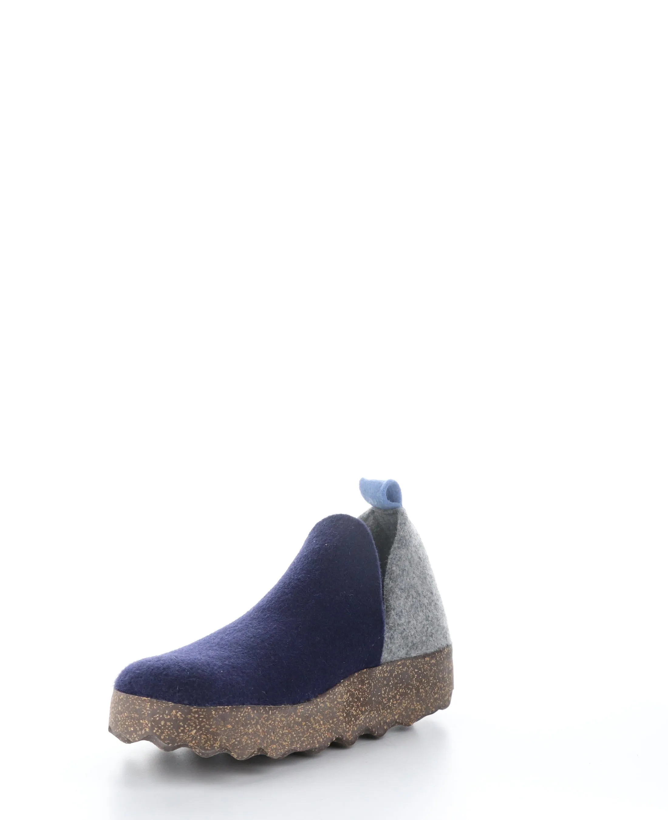 CITY086ASP Navy/Conc/Bblue Round Toe Shoes