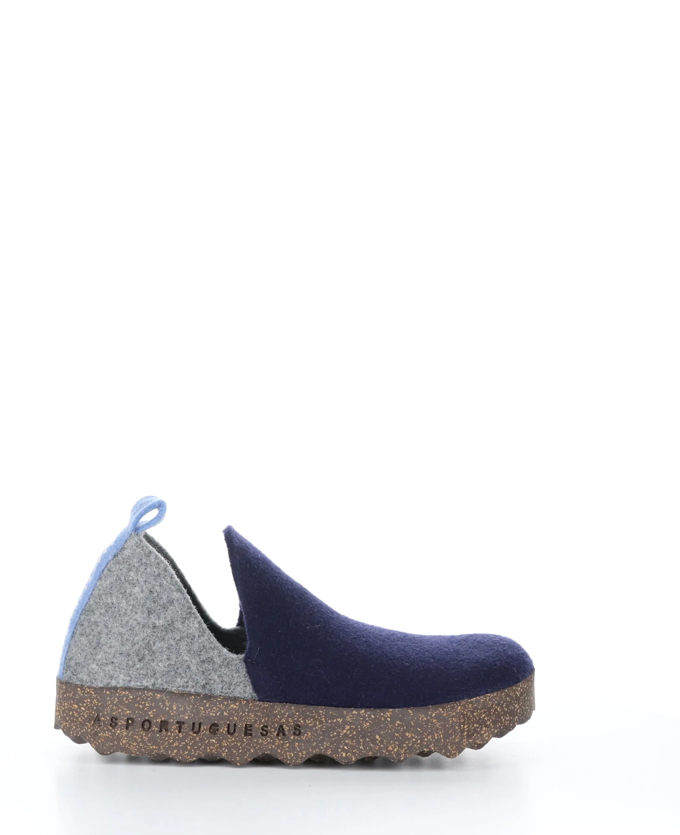 CITY086ASP Navy/Conc/Bblue Round Toe Shoes