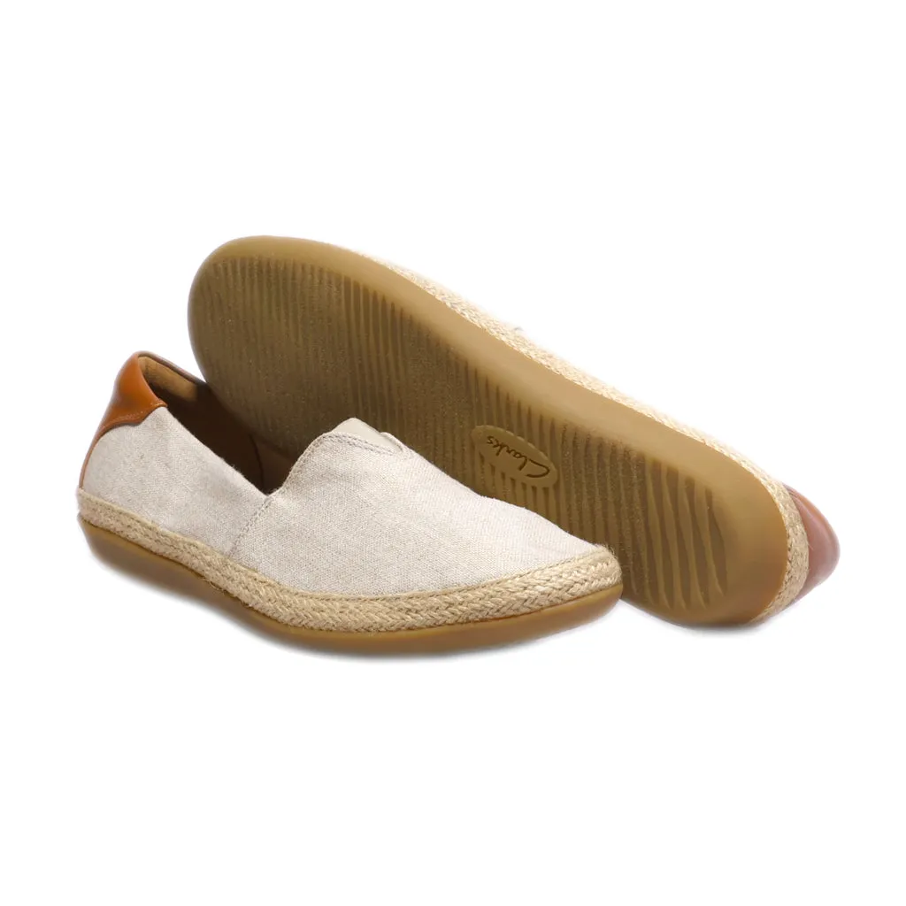 Clarks Espadrilles Fabric Beige Colour For Women