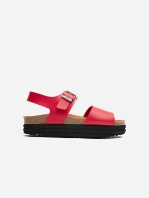 Clove Women's Vegan Flatform Sandals | Red