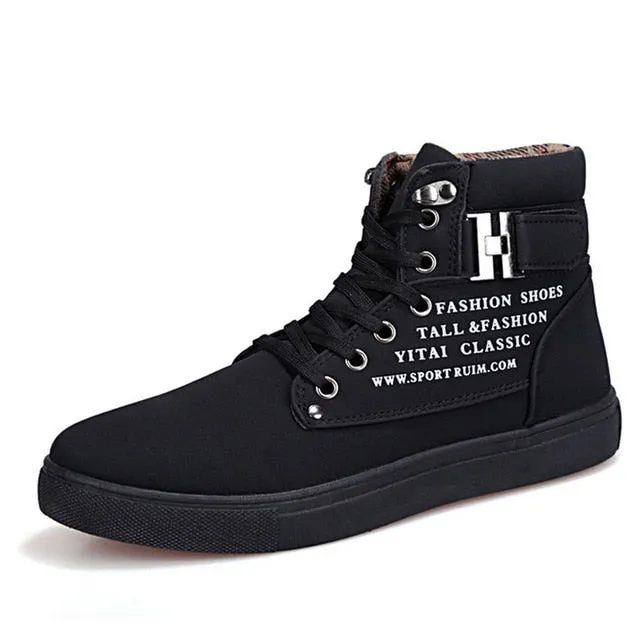 Cool and Casual Vulcanized Shoes Ankle High Tops