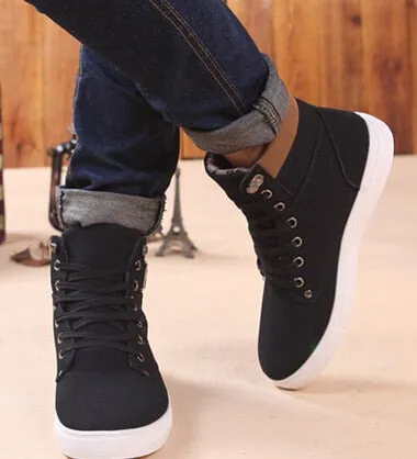 Cool and Casual Vulcanized Shoes Ankle High Tops