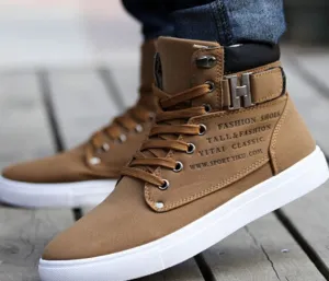 Cool and Casual Vulcanized Shoes Ankle High Tops
