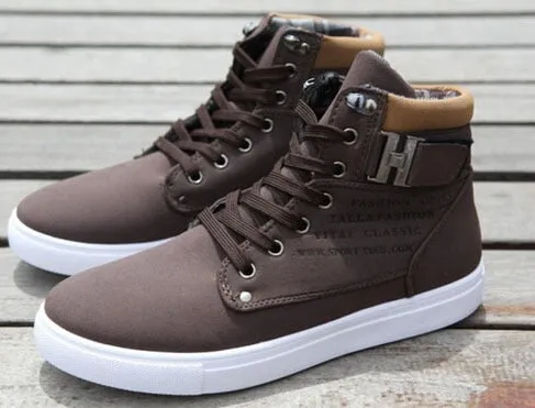 Cool and Casual Vulcanized Shoes Ankle High Tops