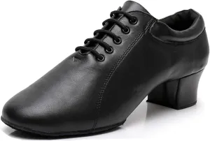 Dance Shoes for Men Ballroom Lace-up Standard Latin Tango Salsa Shoes with Heel X8006