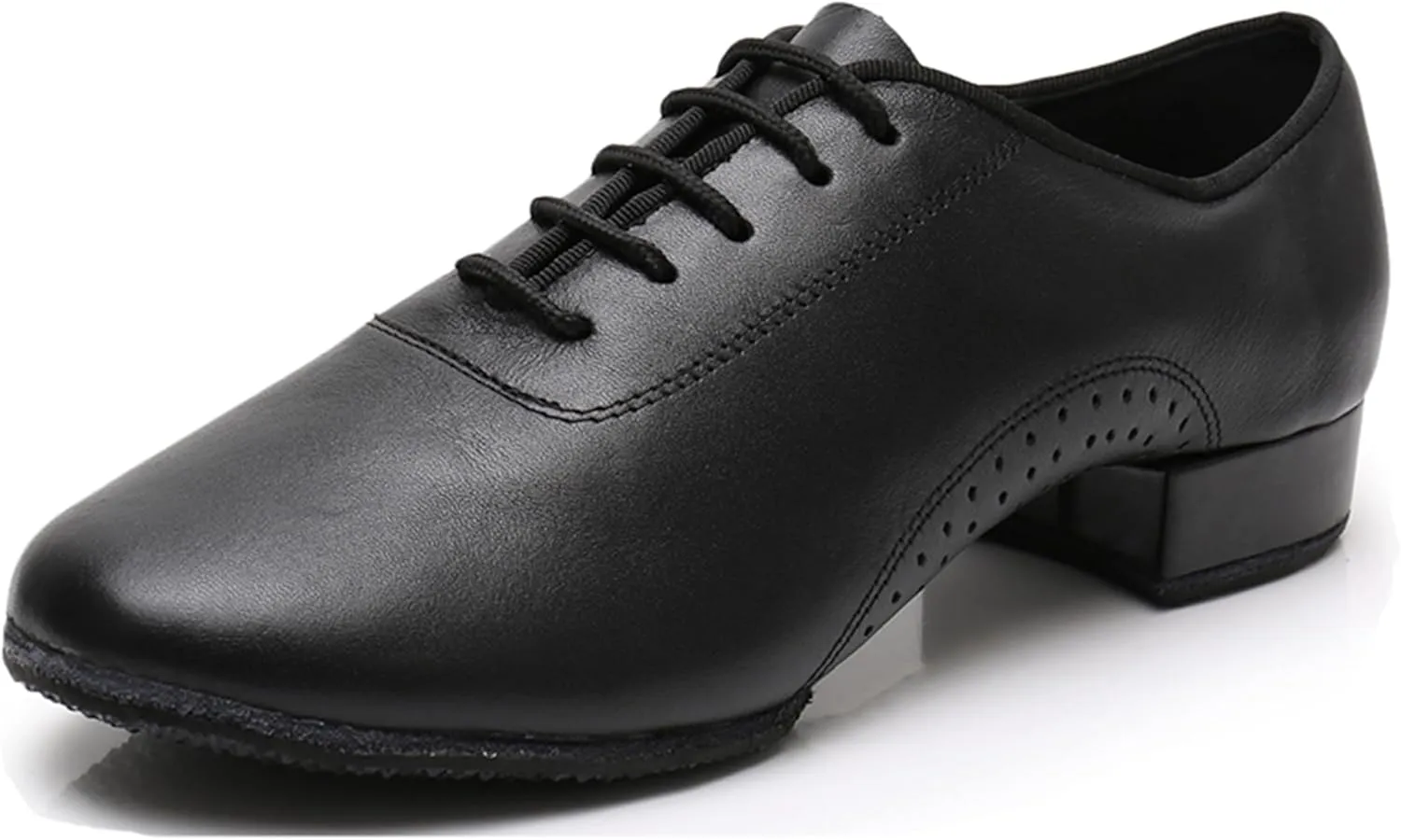 Dance Shoes for Men Ballroom Lace-up Standard Latin Tango Salsa Shoes with Heel X8007