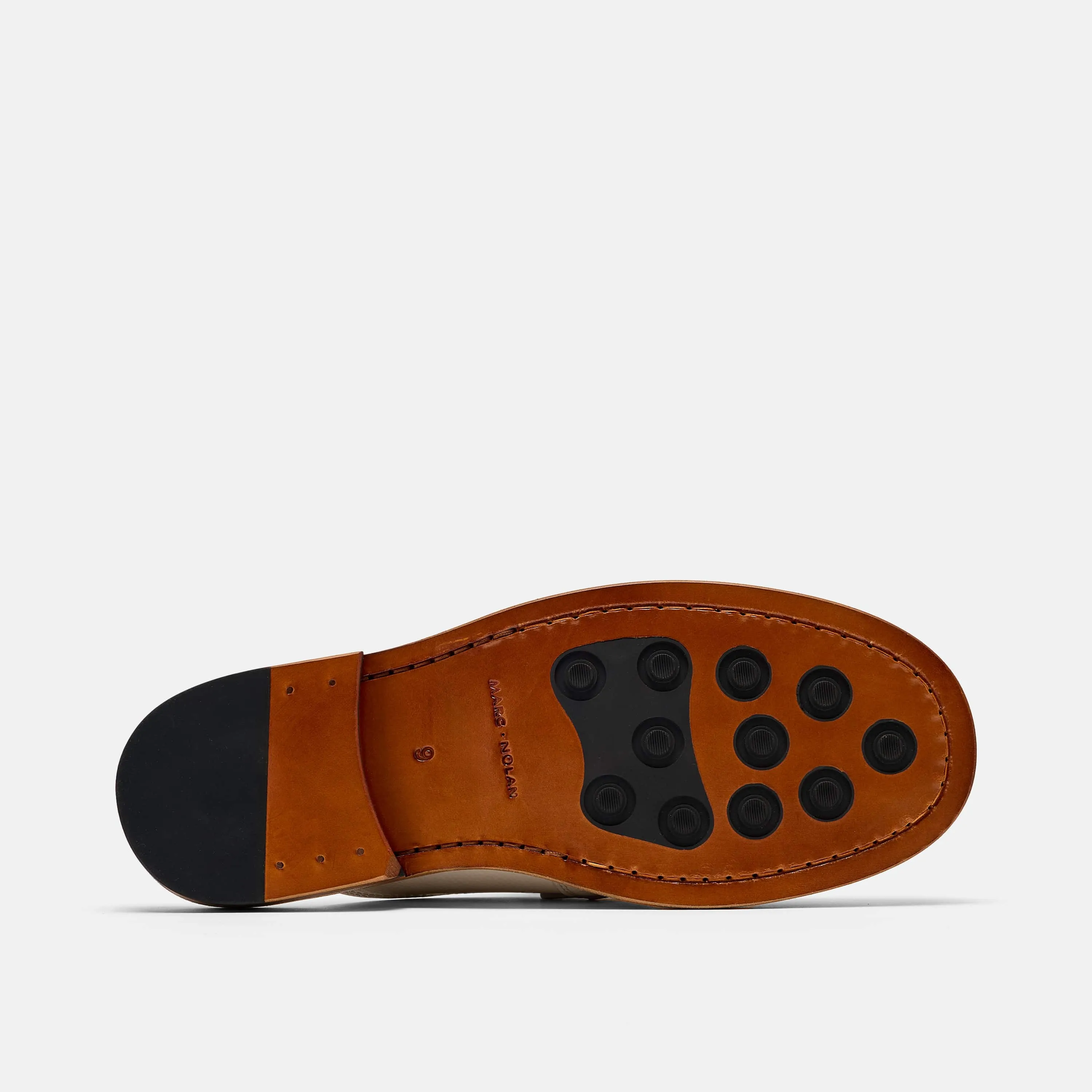Del Mar White/Black Loafer Mules