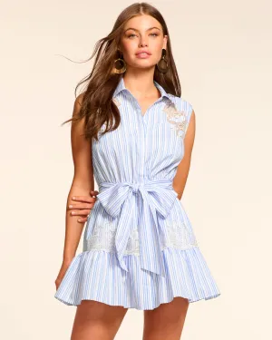 Diana Cotton Embroidered Mini Dress