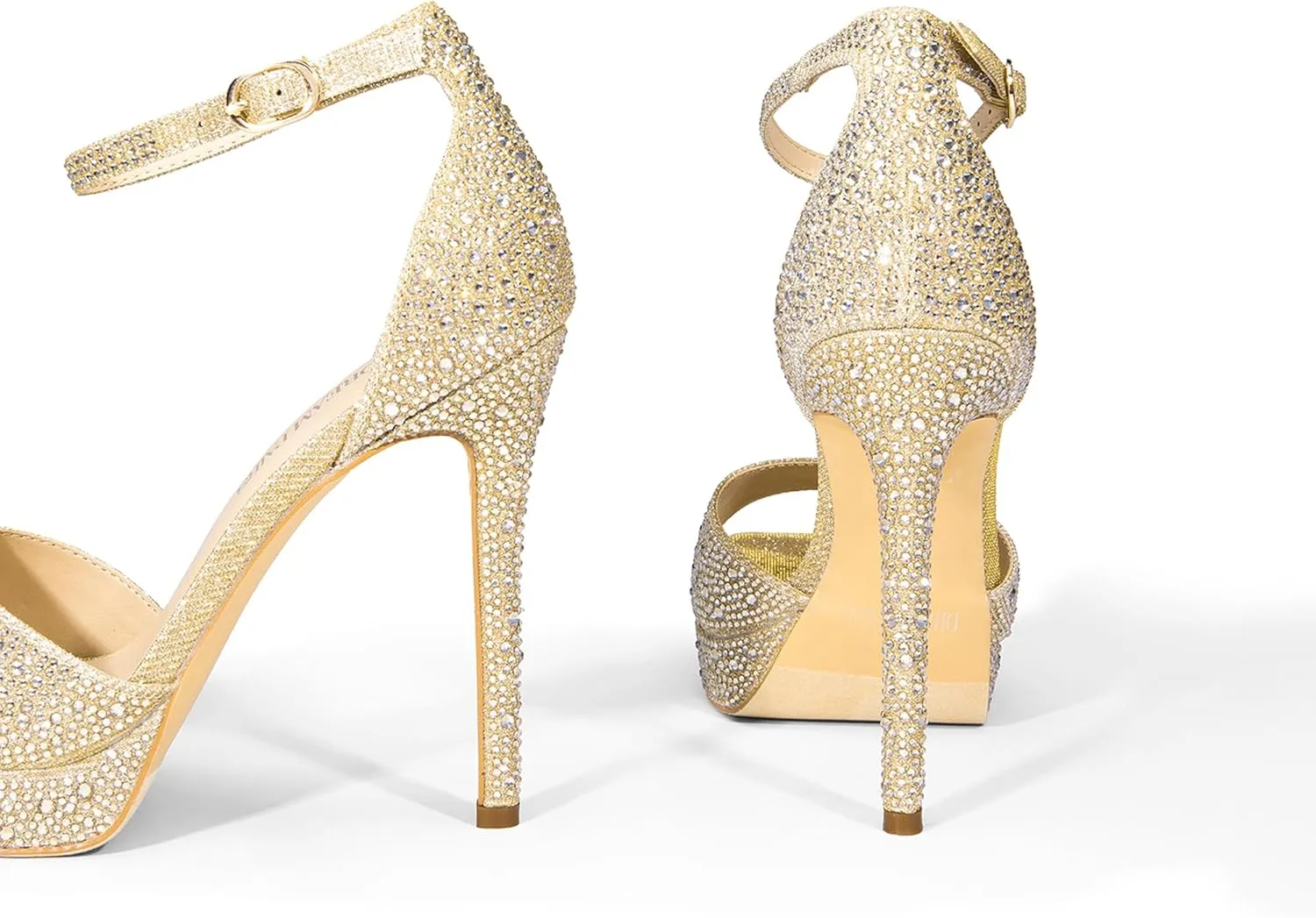 DREAM PAIRS Women's Stiletto High Heels Platform Ankle Strap Square Open Toe Dress Sexy Sandals