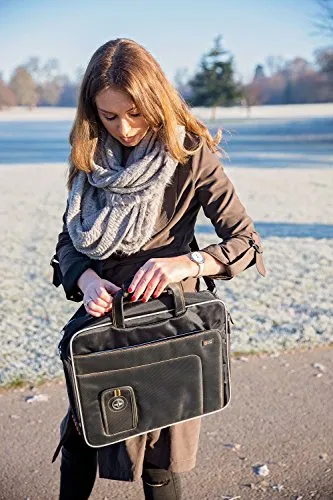 DURAGADGET Lightweight & Tough Protective Laptop Briefcase Carry Case with Padded Shoulder Strap