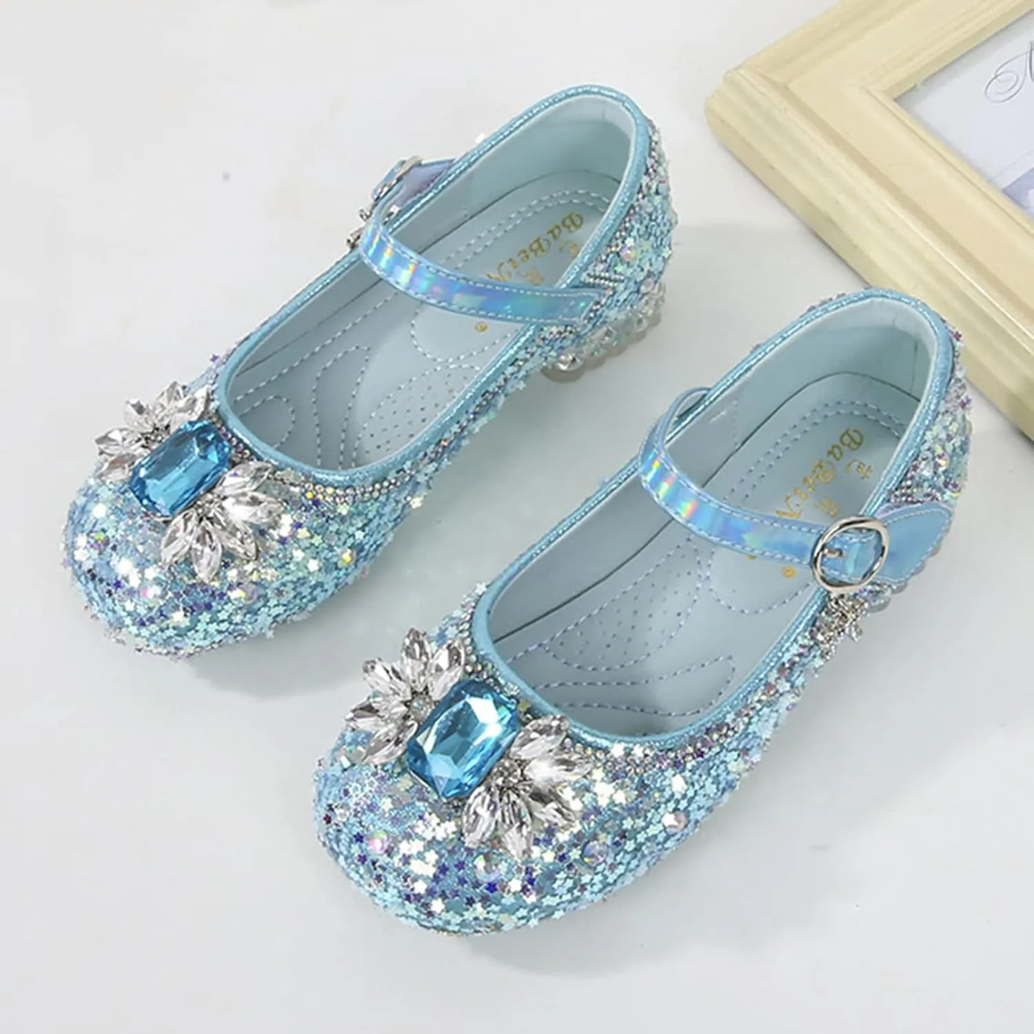 Fashion Autumn Toddler and Girls Casual Shoes Dance Shoes Round Toe Buckle Dress Shoes Big Kid Sneaker