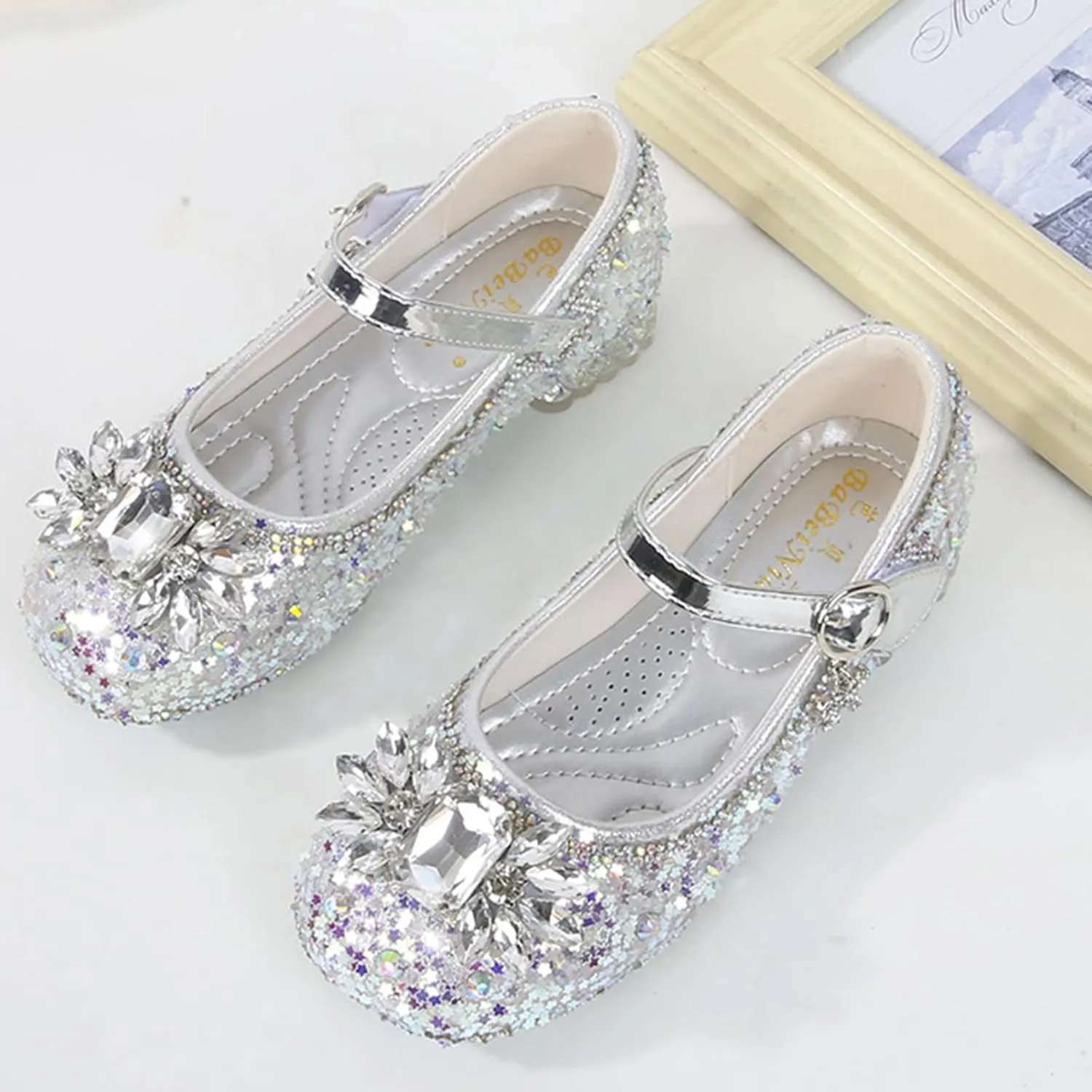 Fashion Autumn Toddler and Girls Casual Shoes Dance Shoes Round Toe Buckle Dress Shoes Big Kid Sneaker