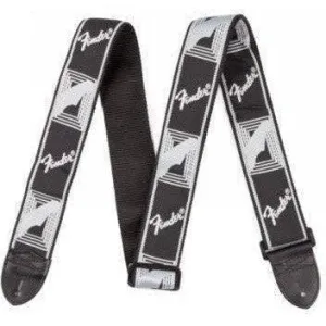 Fender Monogrammed Strap Black/Light Grey/Dark Grey Guitar Strap