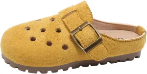 Girls Shoes Comfortable Closed Toe Slip On Sandals Fashionable Casual Slippers Sandals for Toddler Kids Dress