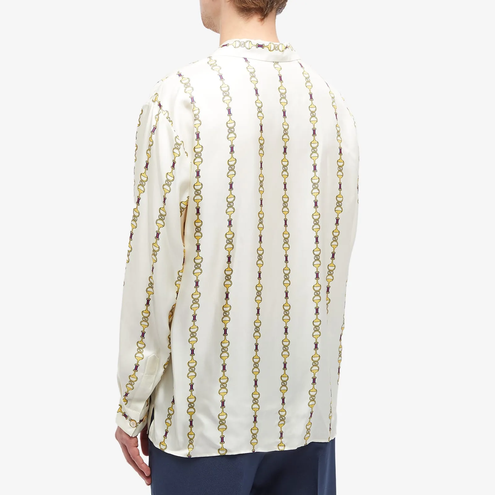 Gucci Horsebit Vacation Shirt, ivory