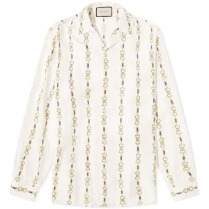 Gucci Horsebit Vacation Shirt, ivory