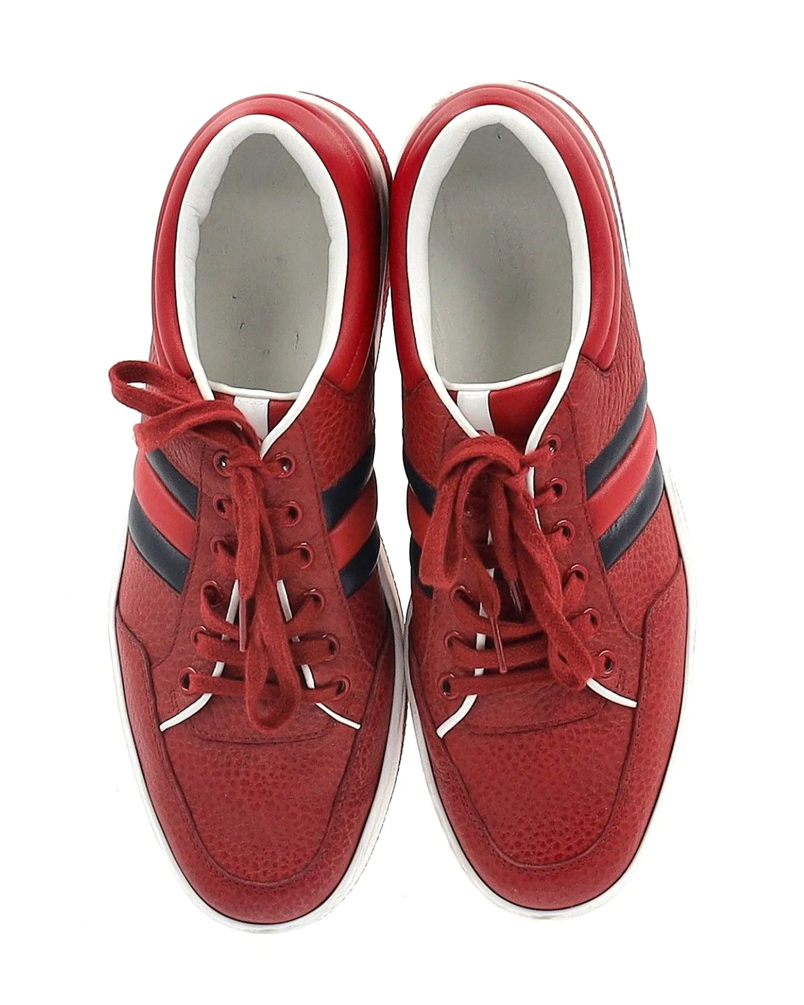 Gucci Ronnie Low-Top Sneakers in Red Leather
