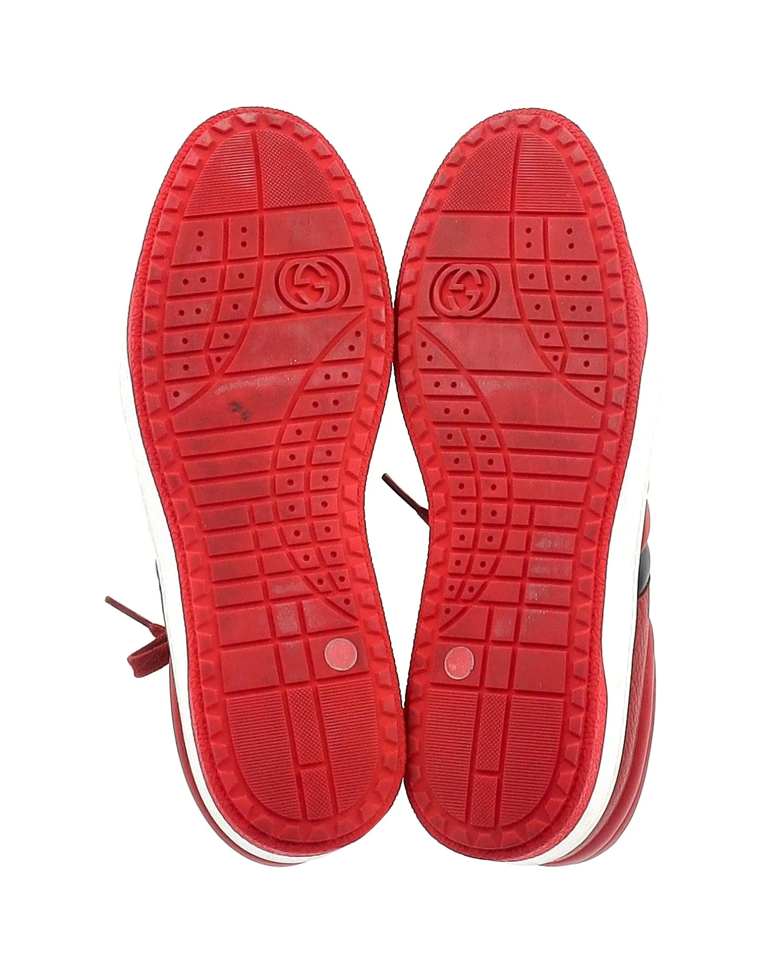 Gucci Ronnie Low-Top Sneakers in Red Leather