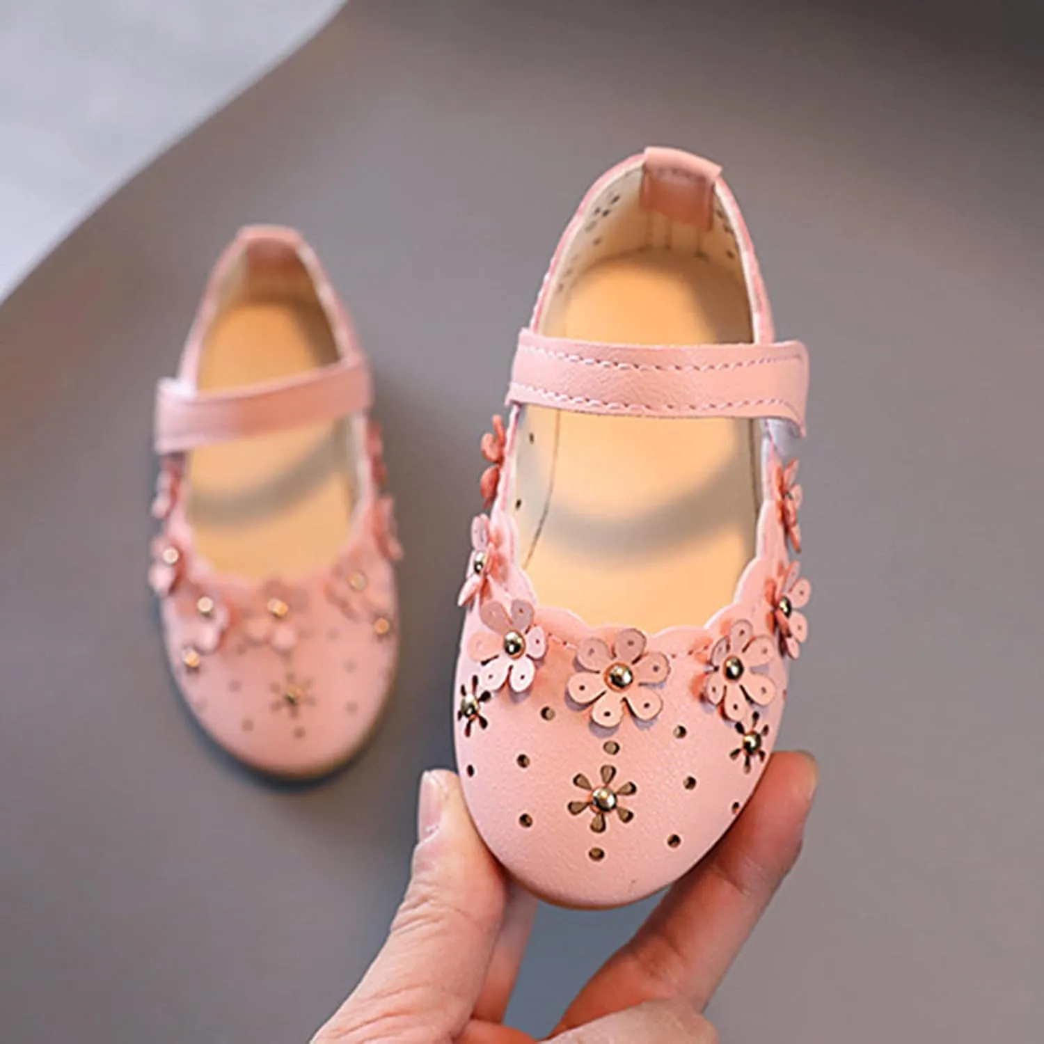 High Tops Girls Girls Princess Shoes Sandal Flower Shoes Hollow Flower Shoes Sandals Soft Sole Princess Shoes Boys