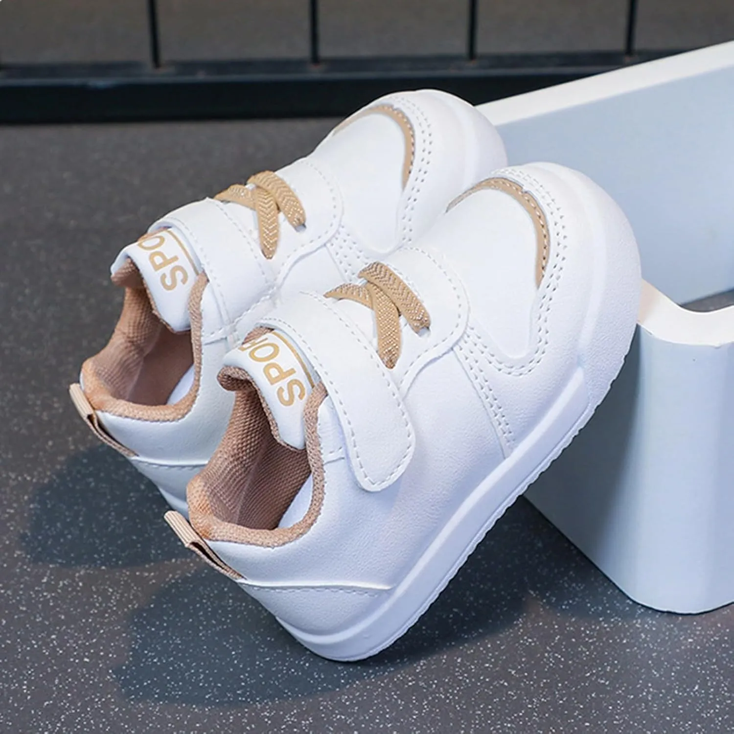 Infant Kids Sneakers School Running Loafers Lo Top Walking Tennis Casual Shoes Strap Athletic Sneakers for Children