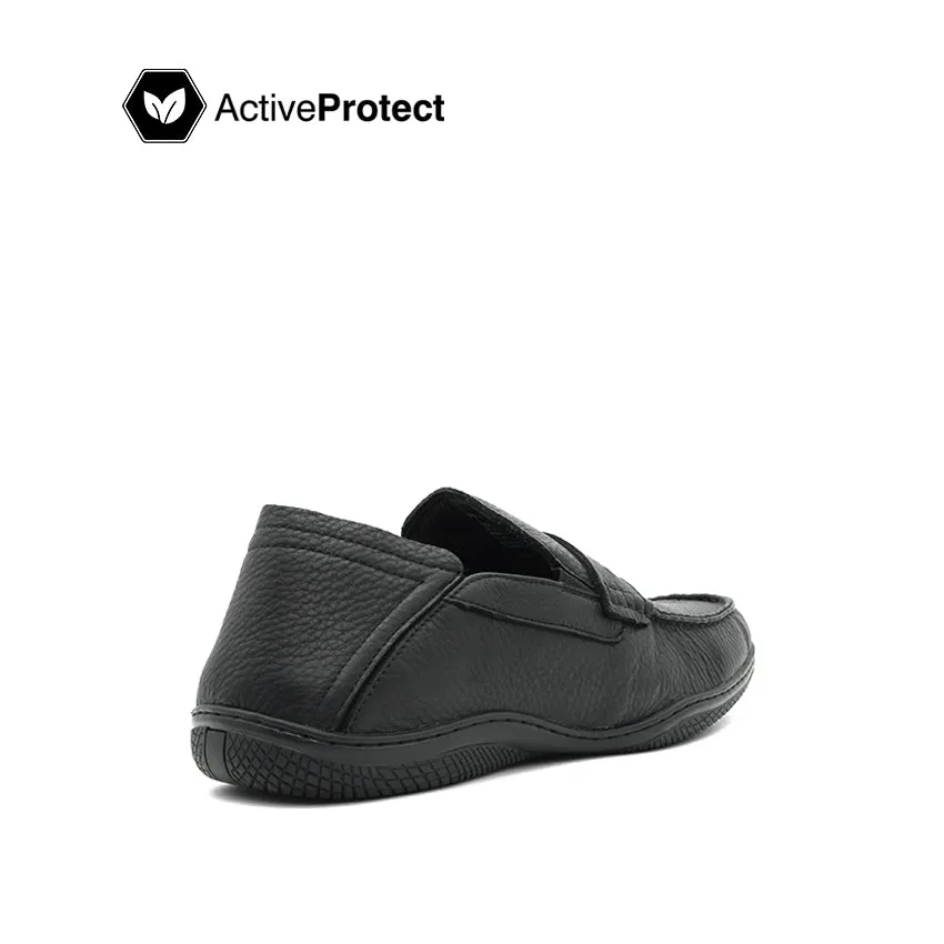 Jalen Penny Men's Shoes - Black Tumbled Leather