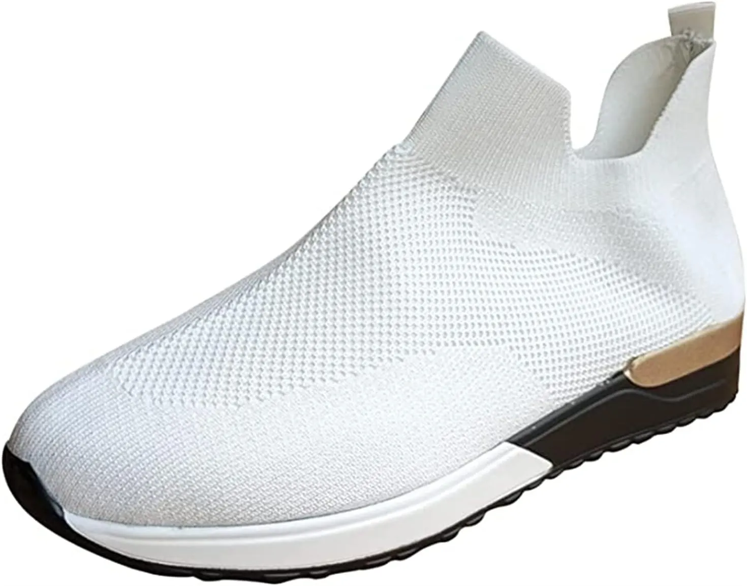 Lausiuoe Sneakers For Women Slip On Arch Support,Womens Walking Shoes Lightweight Running Shoes Womens Tennis Shoes Non Slip Breathable Mesh Air Cushion Sneakers for Gym Workout Sports