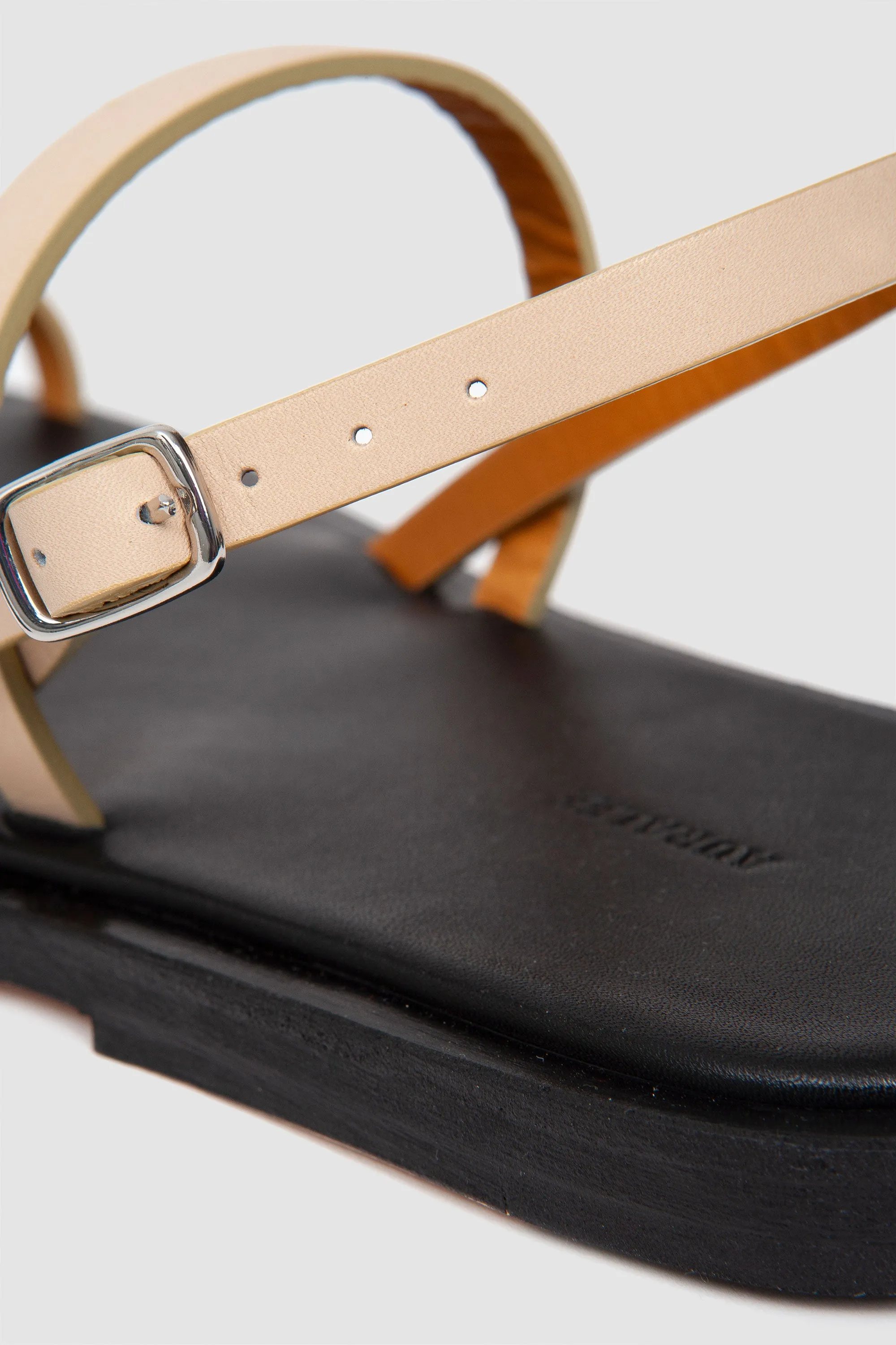 Leather Sandals Beige