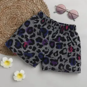 Leopard Printed Short - Grey