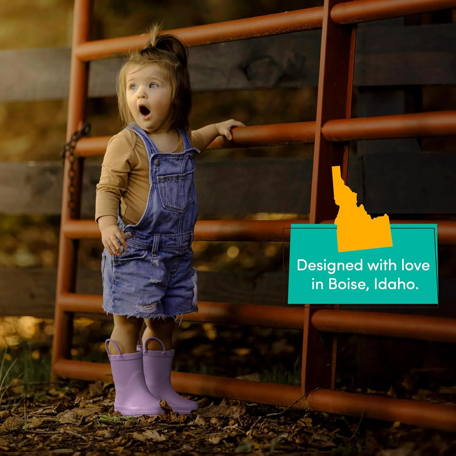 Lone Cone Premium Natural Rubber Rain Boots for Toddlers and Kids with Solid Design