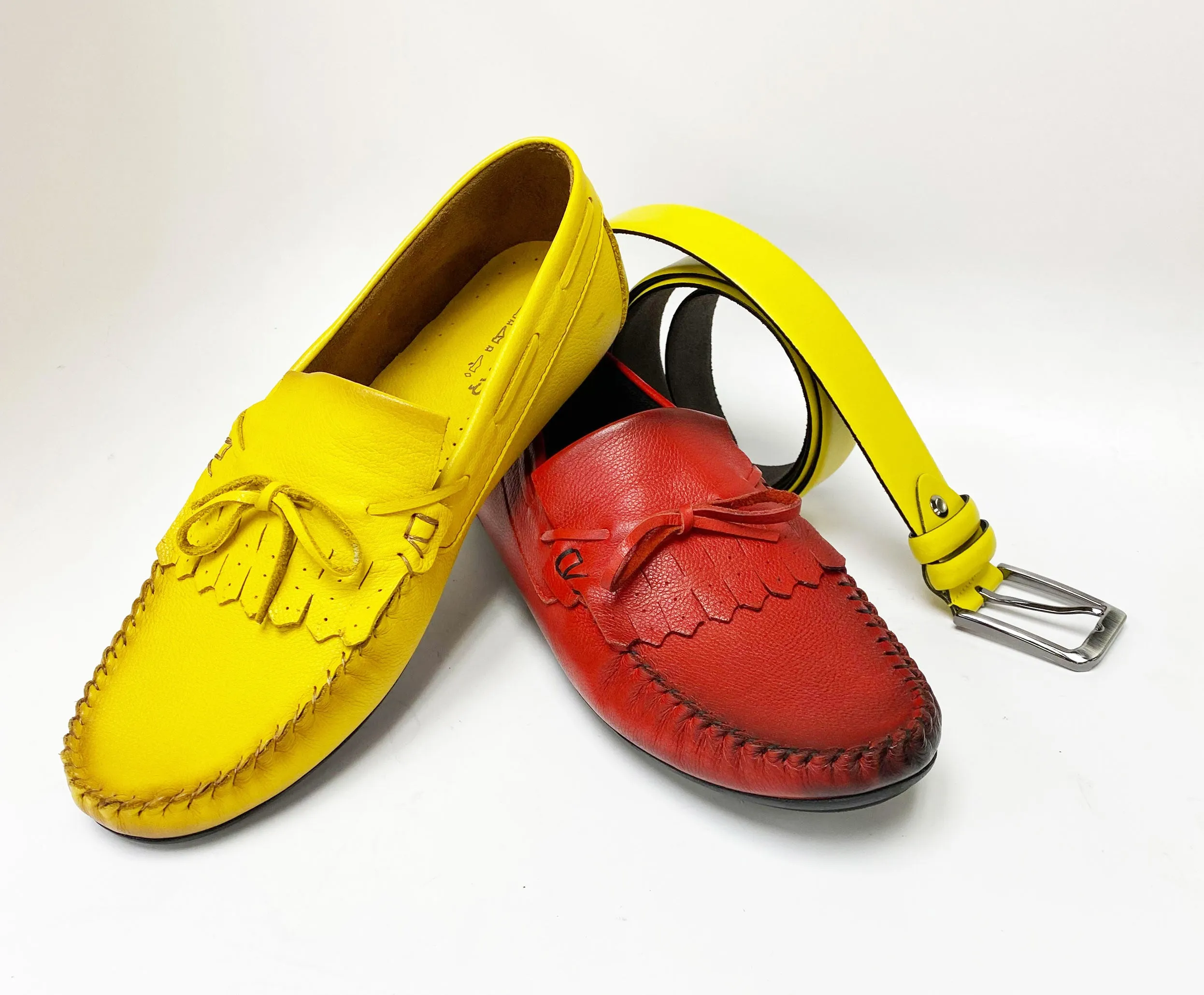 Maurice Supple Calfskin Slip-On Driving Moccasin Red