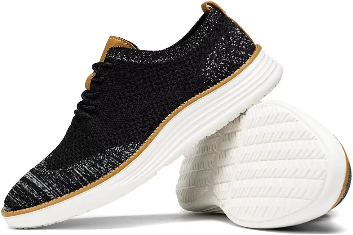 Mens Casual Dress Shoes Fashion Walking Sneakers Mesh Business Oxfords Work Lightweight Soft Sole Zapatos