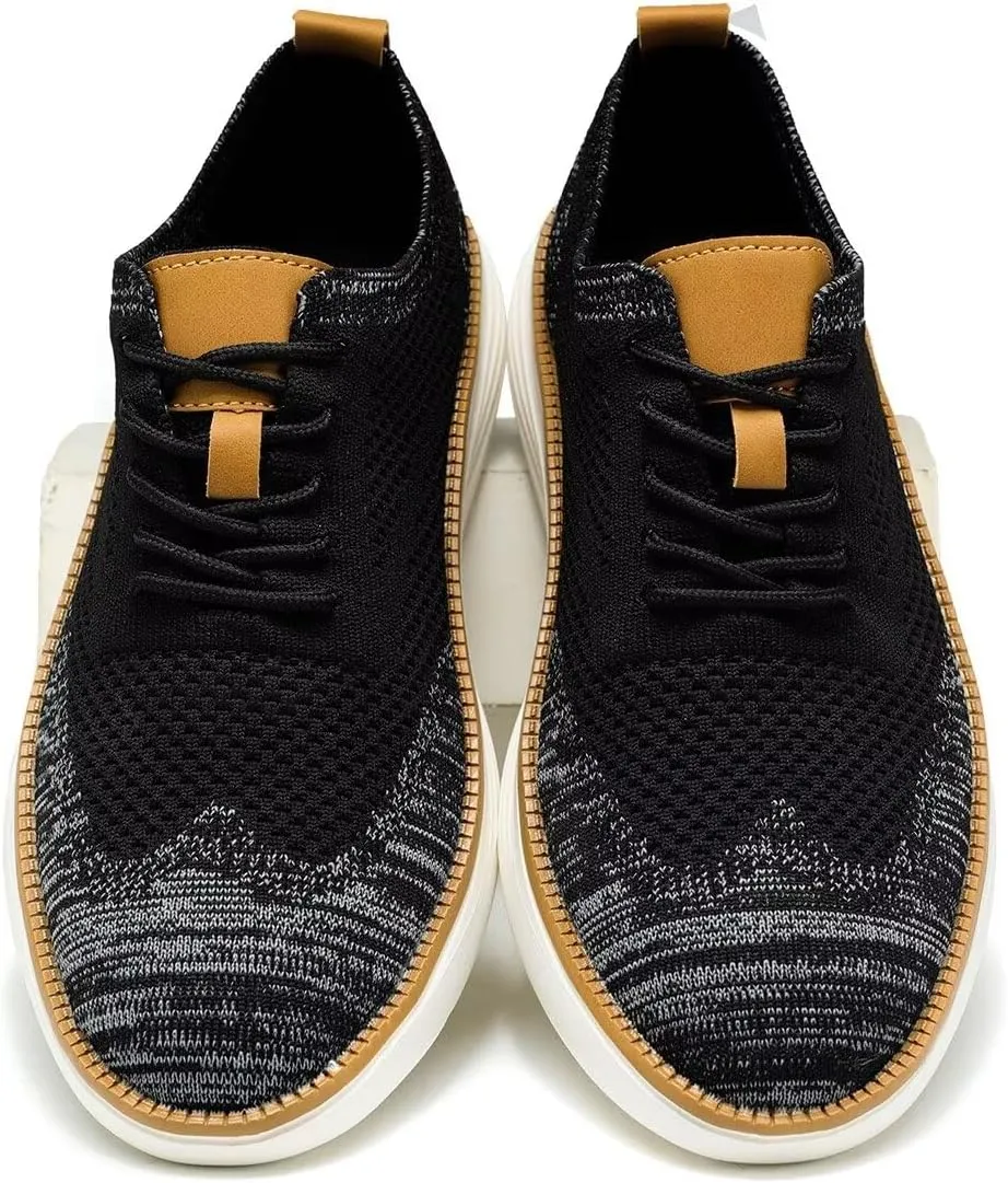 Mens Casual Dress Shoes Fashion Walking Sneakers Mesh Business Oxfords Work Lightweight Soft Sole Zapatos