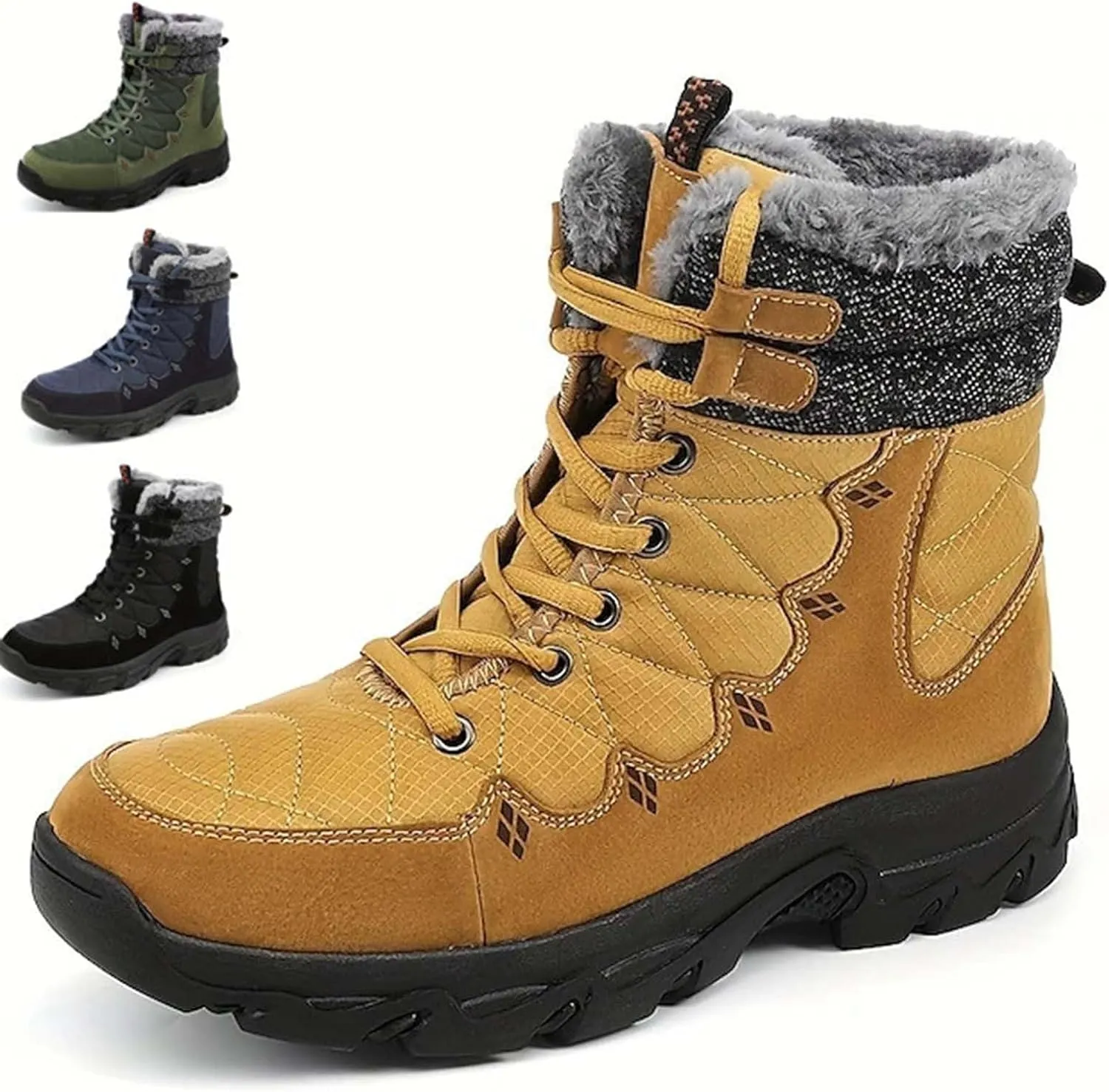 Mens Work Boots Waterproof Hiking Sneakers Ankle Ladies Womens Safety Shoes Business Casual Waterproof Outdoor Shoes Lightweight Hike Grounded Footwear