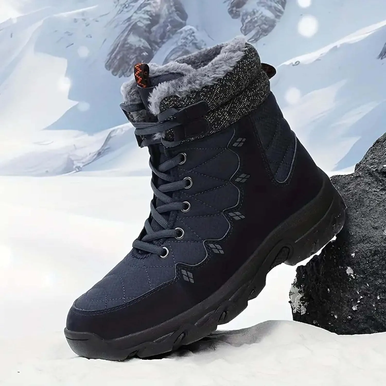 Mens Work Boots Waterproof Hiking Sneakers Ankle Ladies Womens Safety Shoes Business Casual Waterproof Outdoor Shoes Lightweight Hike Grounded Footwear