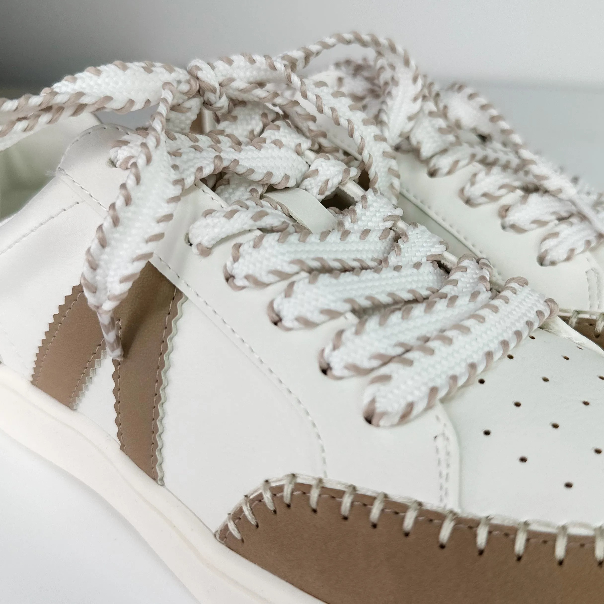 MIA Choosing Style Faux Leather Taupe Sneakers