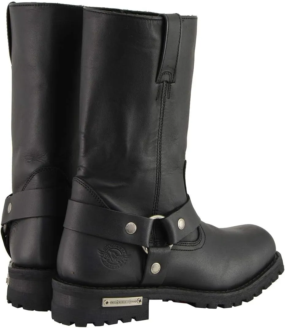 Milwaukee Leather Men's Classic Premium Leather Harness Motorcycle Boots Collection - 7.5W