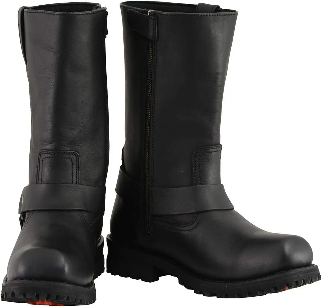 Milwaukee Leather Men's Classic Premium Leather Harness Motorcycle Boots Collection - 7.5W