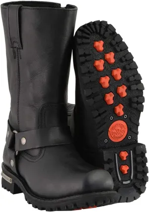 Milwaukee Leather Men's Classic Premium Leather Harness Motorcycle Boots Collection - 7.5W
