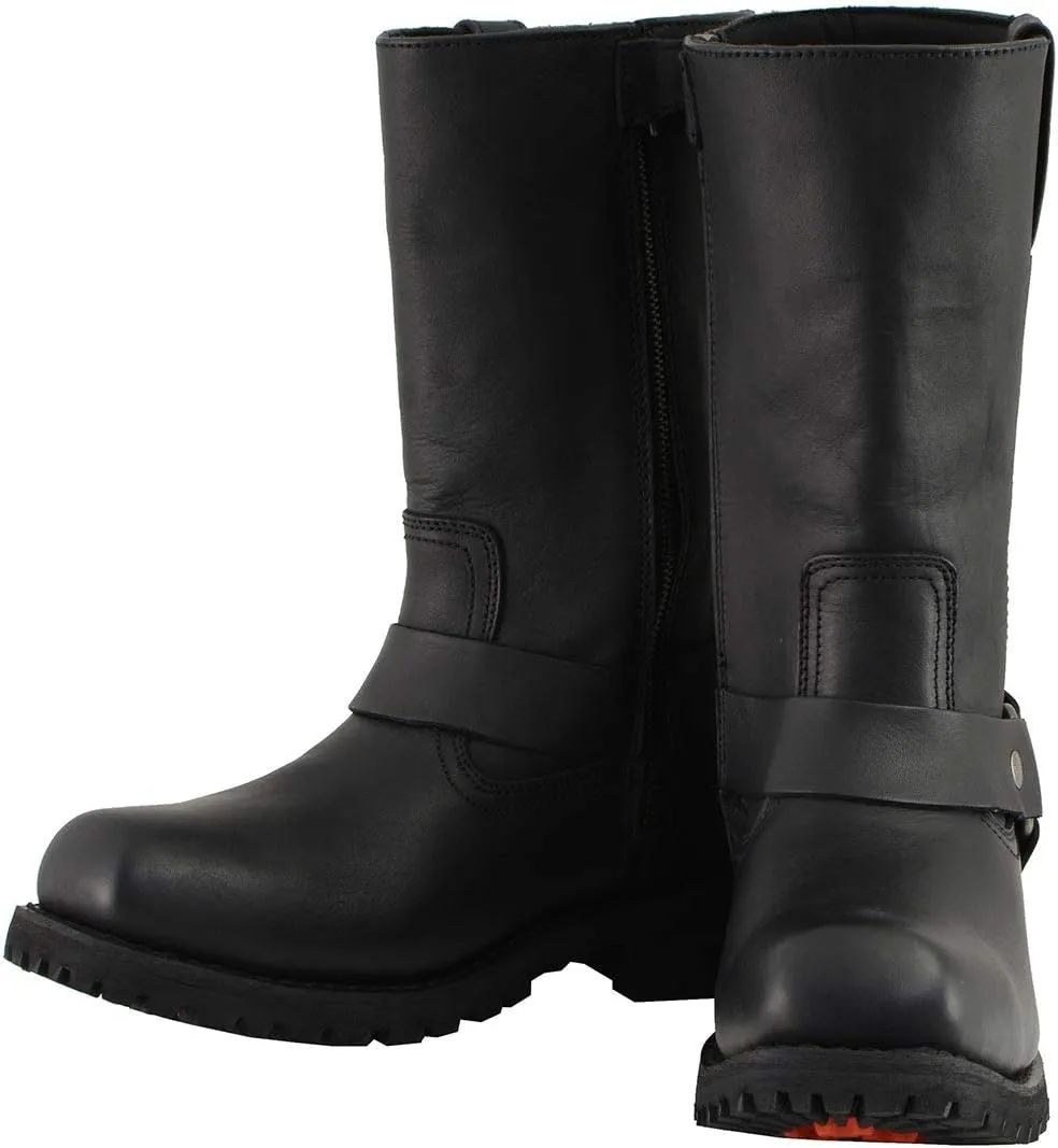 Milwaukee Leather Men's Classic Premium Leather Harness Motorcycle Boots Collection - 7.5W