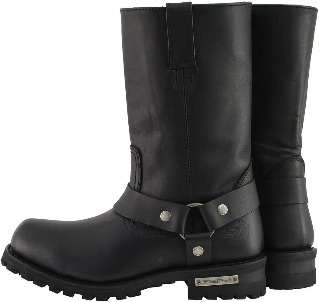 Milwaukee Leather Men's Classic Premium Leather Harness Motorcycle Boots Collection - 7.5W