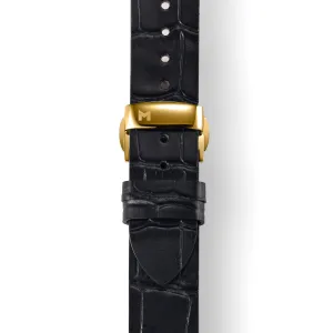 MYKU Croco Grain Premium Leather Strap with Butterfly Clasp