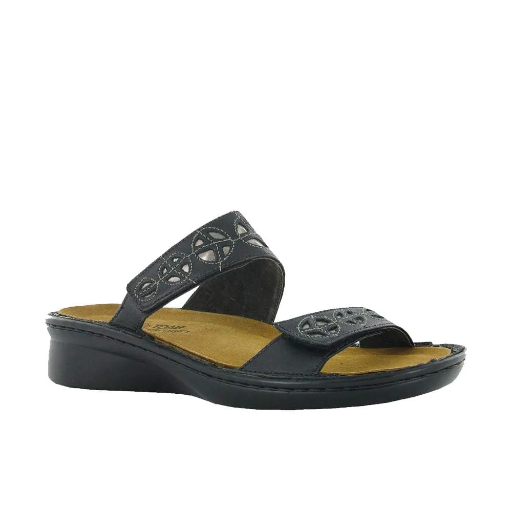 Naot Women's Cornet Sandals- Black Raven/ Glass Silver