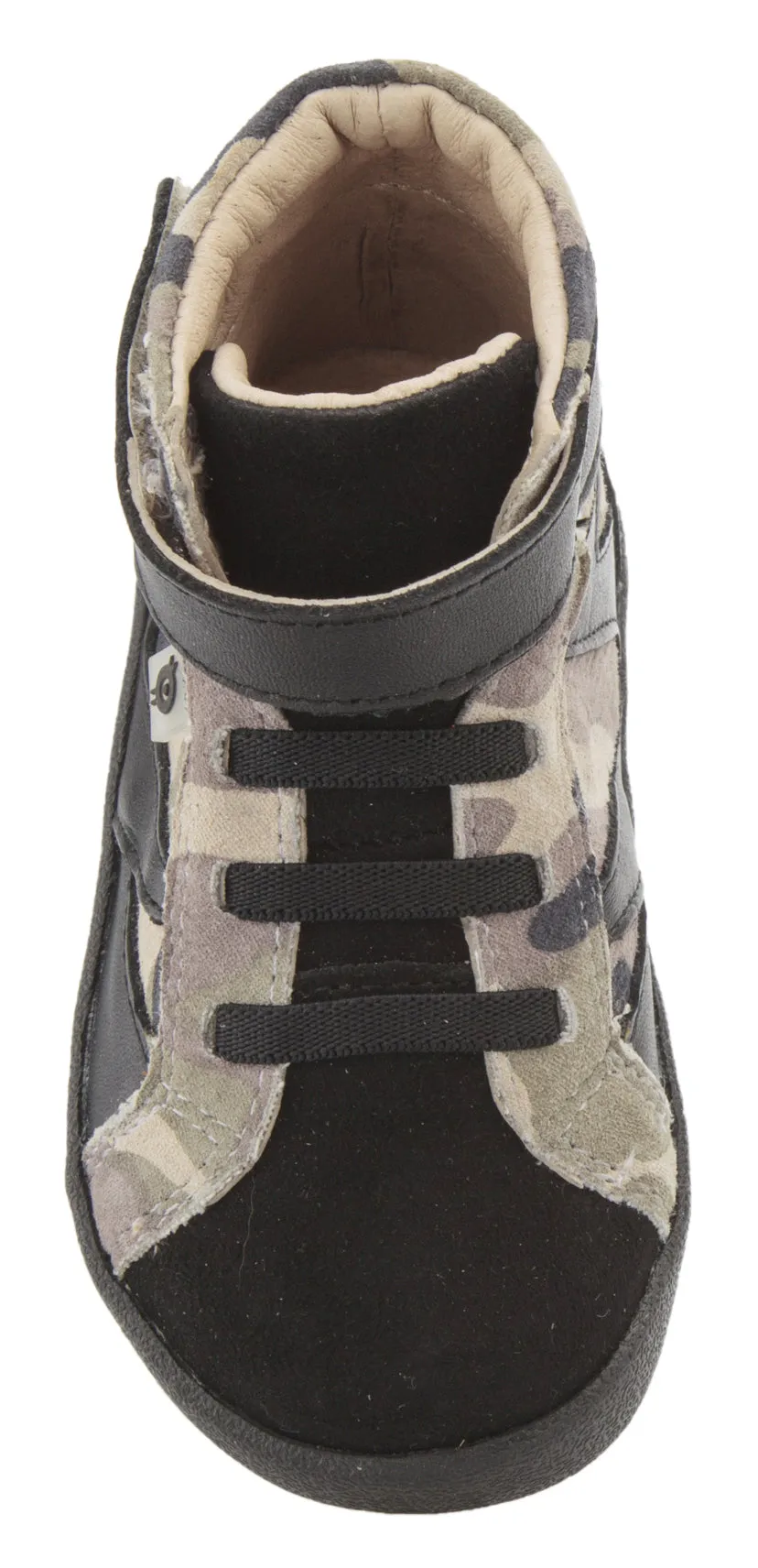 Old Soles Girl's & Boy's 5059 High Rank High Top Sneaker - Army Camo/Black/Black Suede