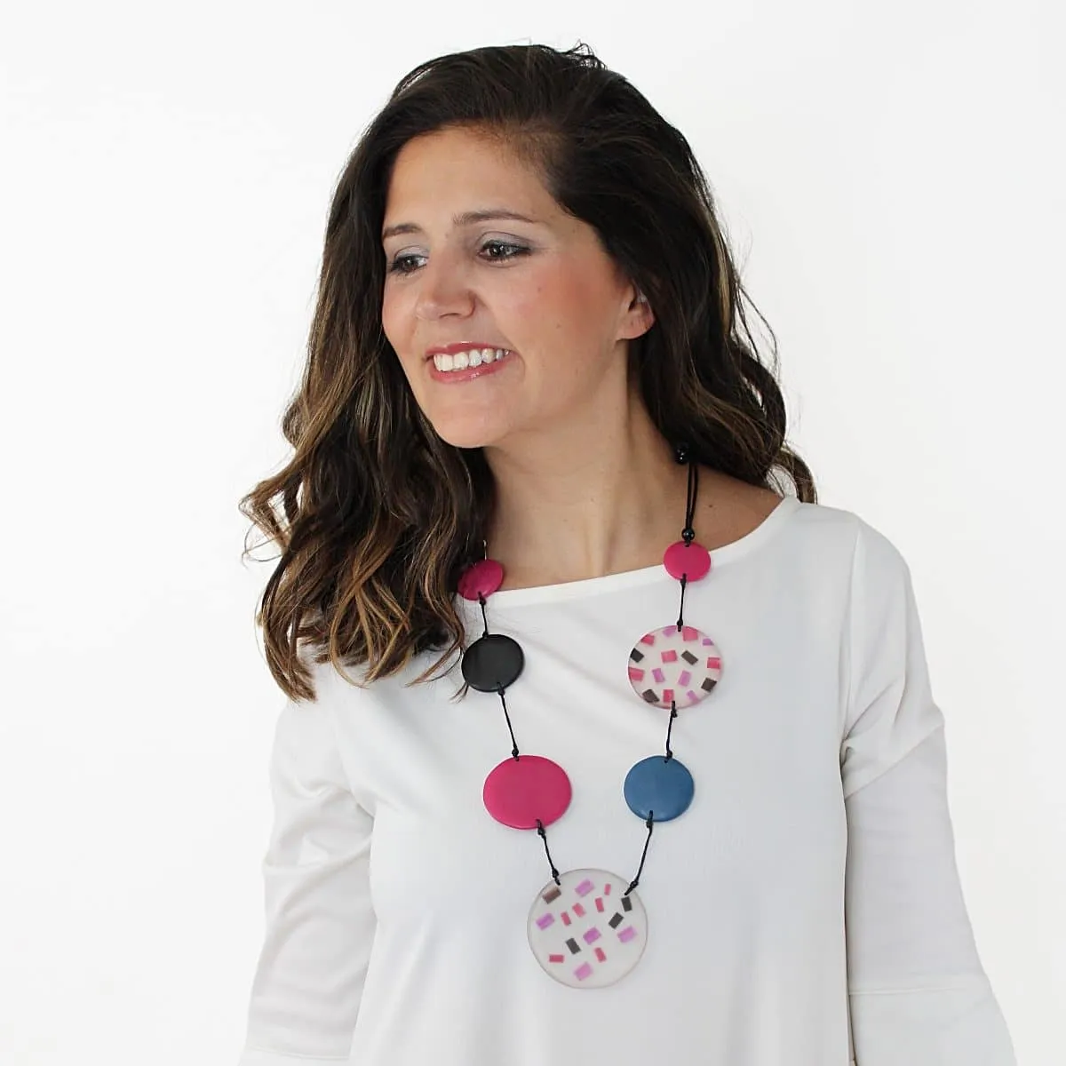 Pink and Blue Leighton Necklace