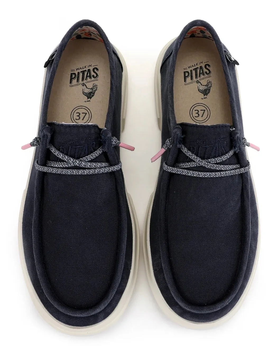 Pitas Womens Dafne Lace Up Slip On Shoes - Periscope Blue