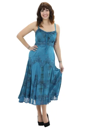Plaid Panels Acid Wash Dress 152104