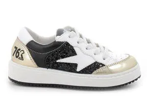 Primigi 5875122 Colin Black White Gold Lace Sneaker Style Shoes
