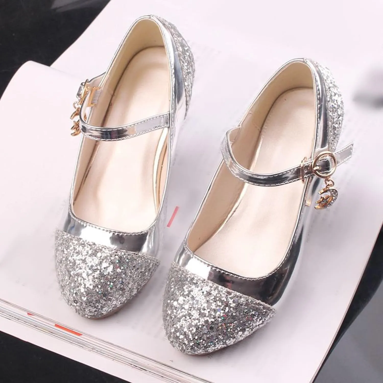 Princess Sandals Shoes for Toddler Girls Children Shoes High Heels Girls Single Shoes Dress Shoes Little Kid Shoes